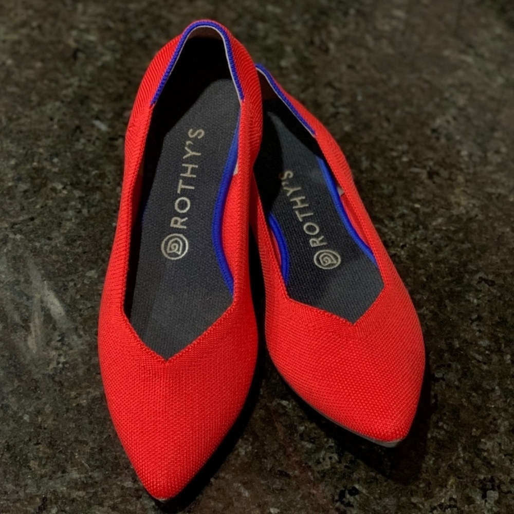 Rothy's The Point in Flame Red